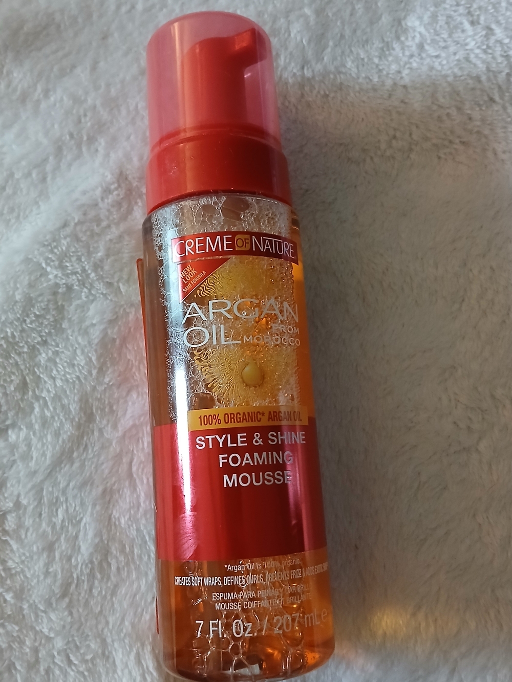 💲 Creme of Nature Argan Oil Style & Shine Foaming Mousse Pump 7 Fl Oz
